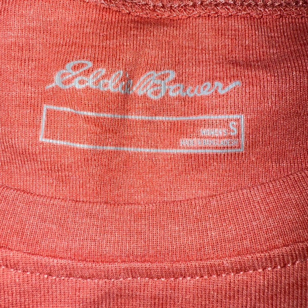 Eddie Bauer Dark Coral Long Sleeve Crewneck T-Shirt | Women’s Size Small - Picture 5 of 7